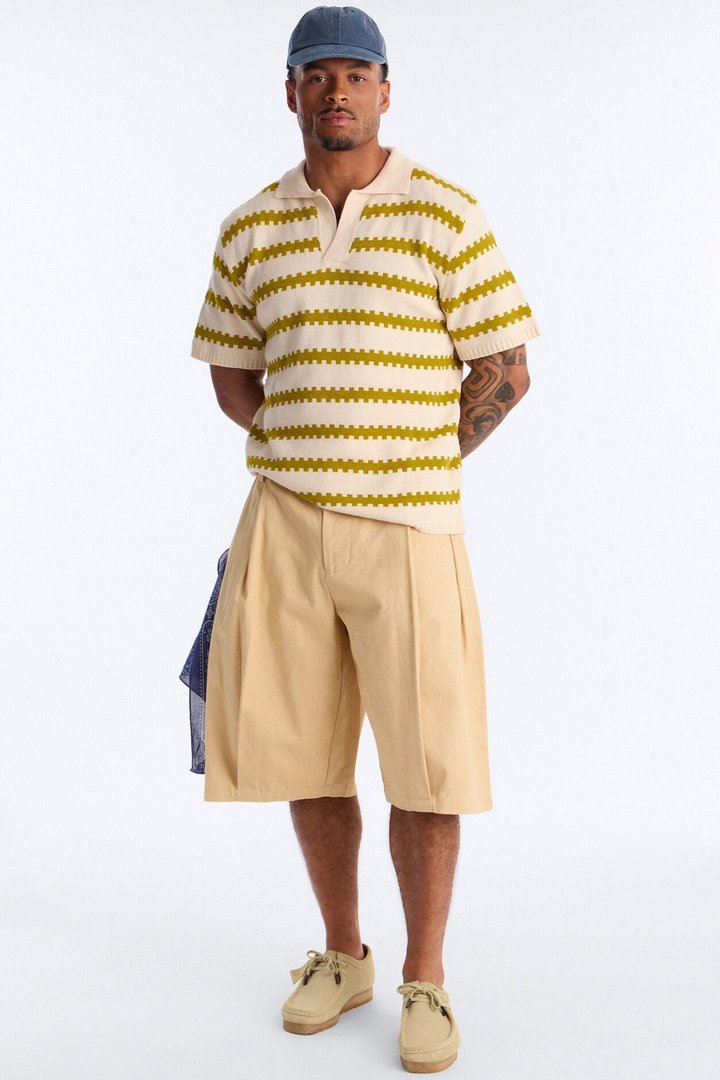 Ripple Stripe Johnny Polo - Green