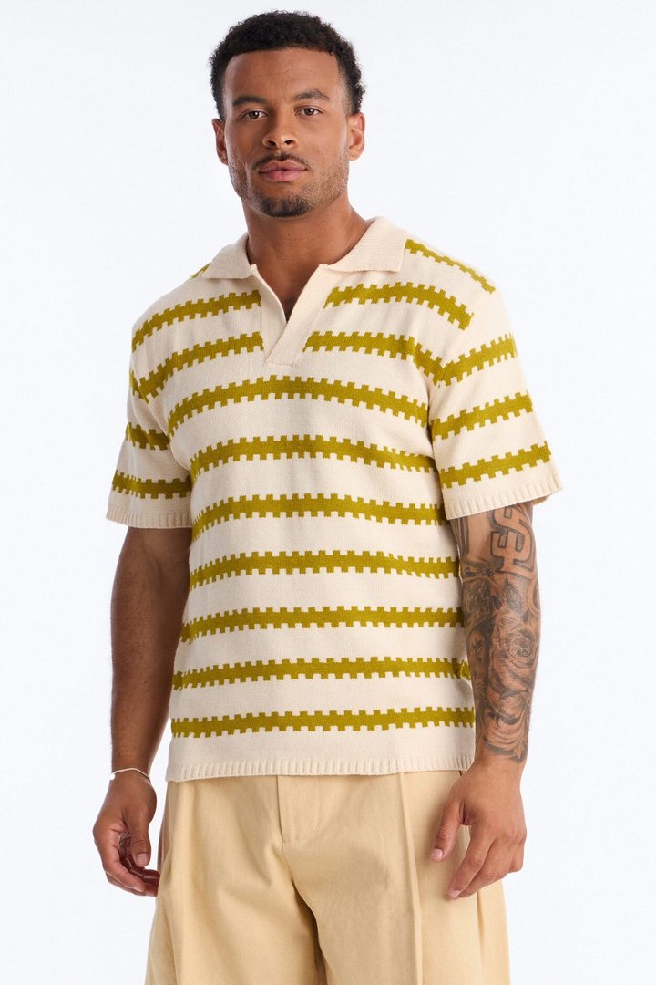 Ripple Stripe Johnny Polo - Green