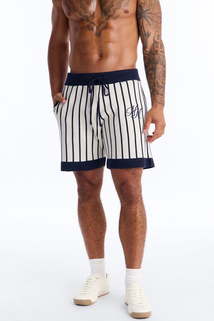 Relaxed Estate Stripe Short - Navy