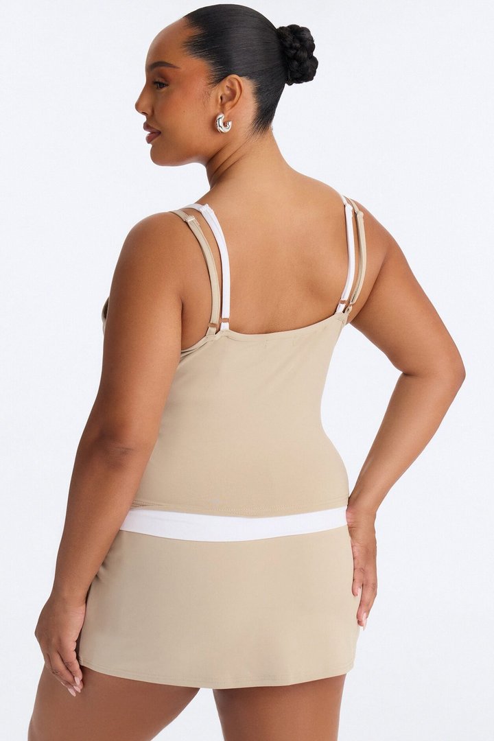 Claudia Mini Skirt Set - Taupe