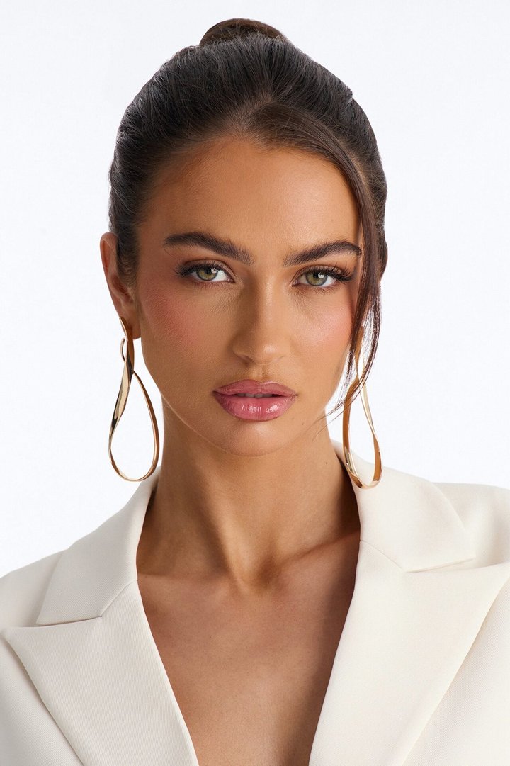 Twirl Abstract Earrings - Gold