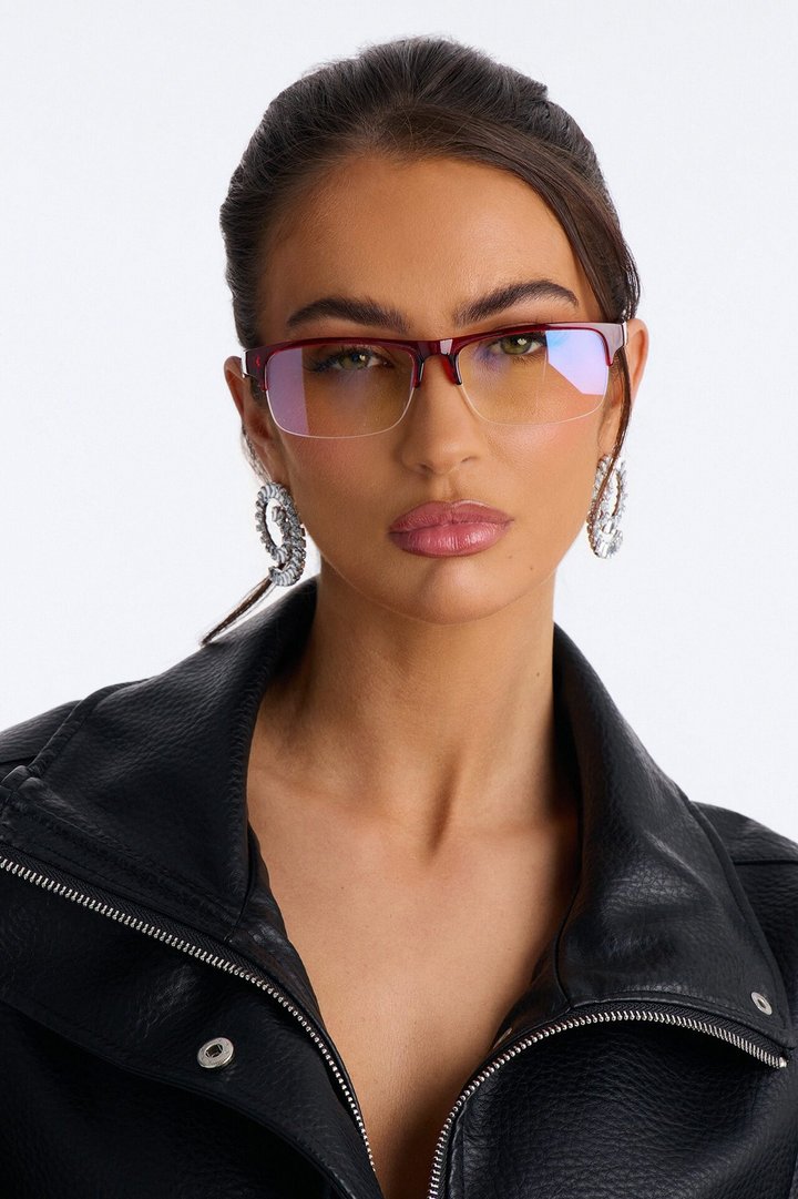 Digital Diva Blue Light Glasses - Red