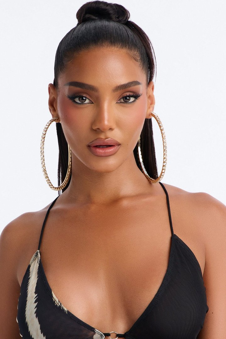Drama Rama Oversized Hoop Earrings - Gold