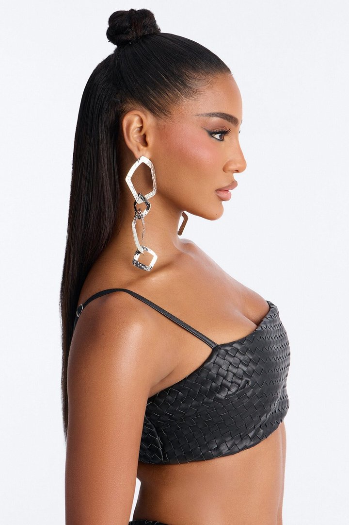 Zia Drop Earrings - Silver