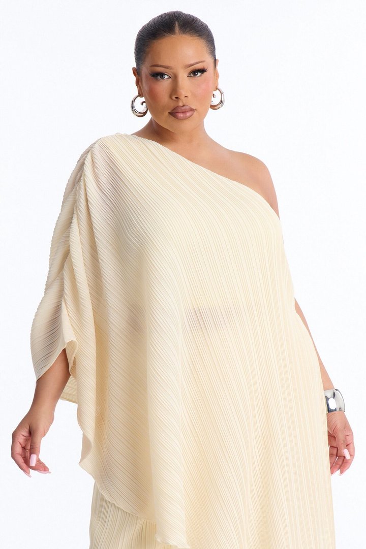 Goddess Flow Plisse Pant Set - Yellow
