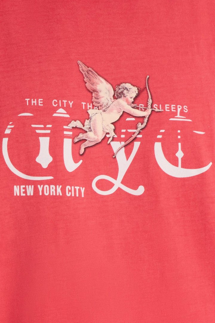NYC Angels Vintage Muscle Tee - Red