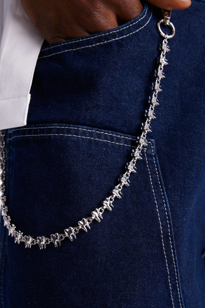 Don't Bite Me Pant Chain - Silver