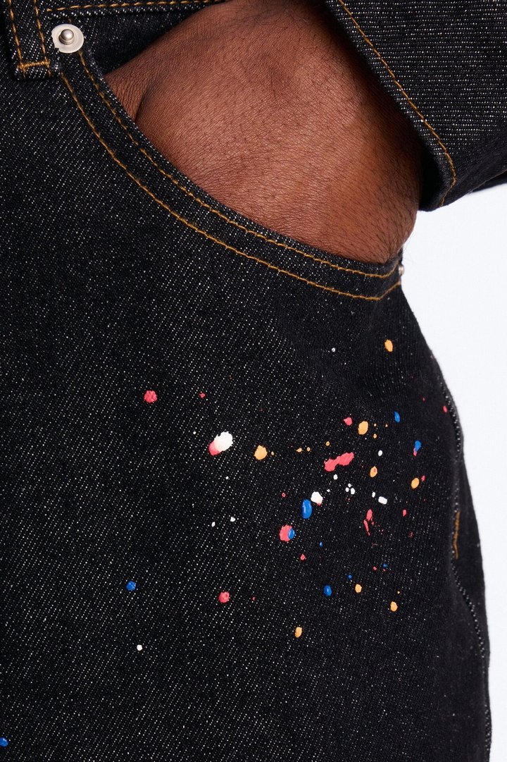 Slim Studio Paint Jeans - Dark Wash