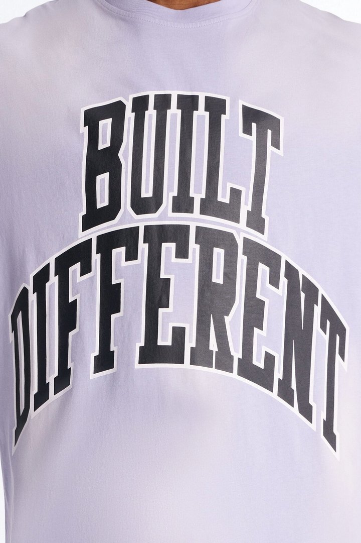 Built Different Vintage Muscle Tee - Blue Wash