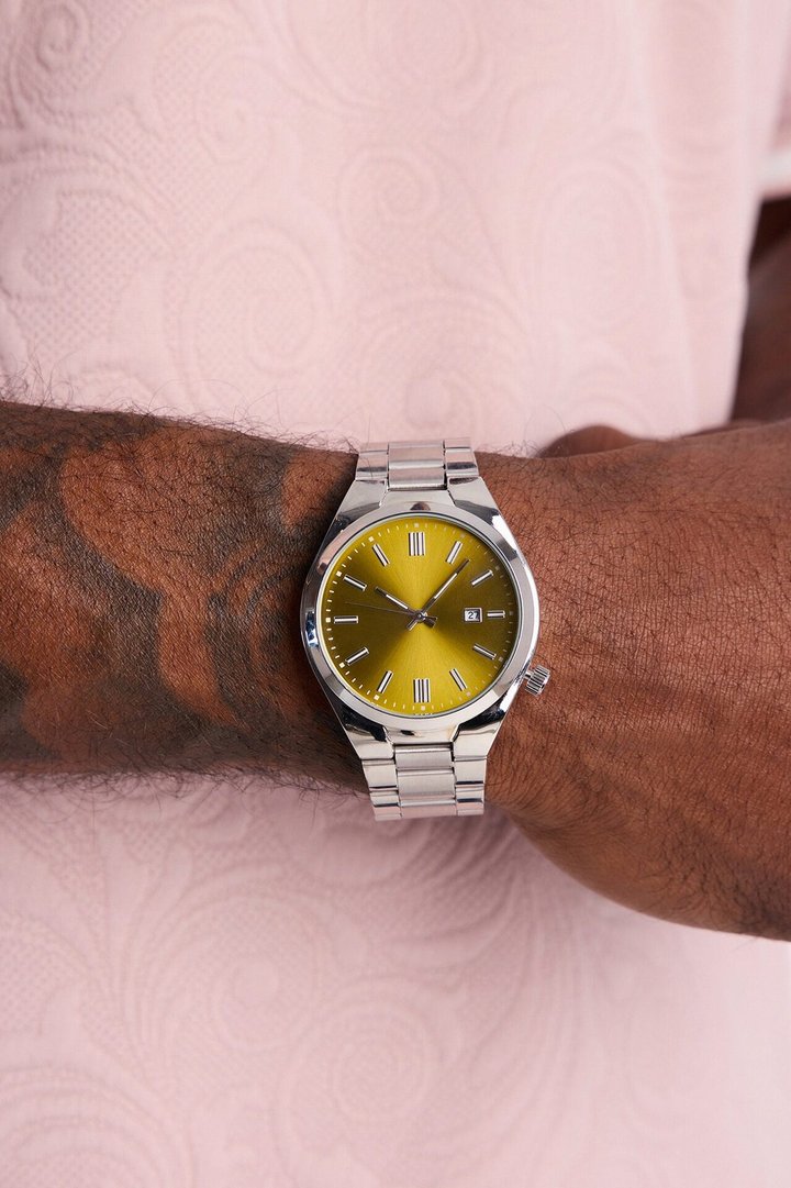Shifting Dimensions Watch - Silver/Brown