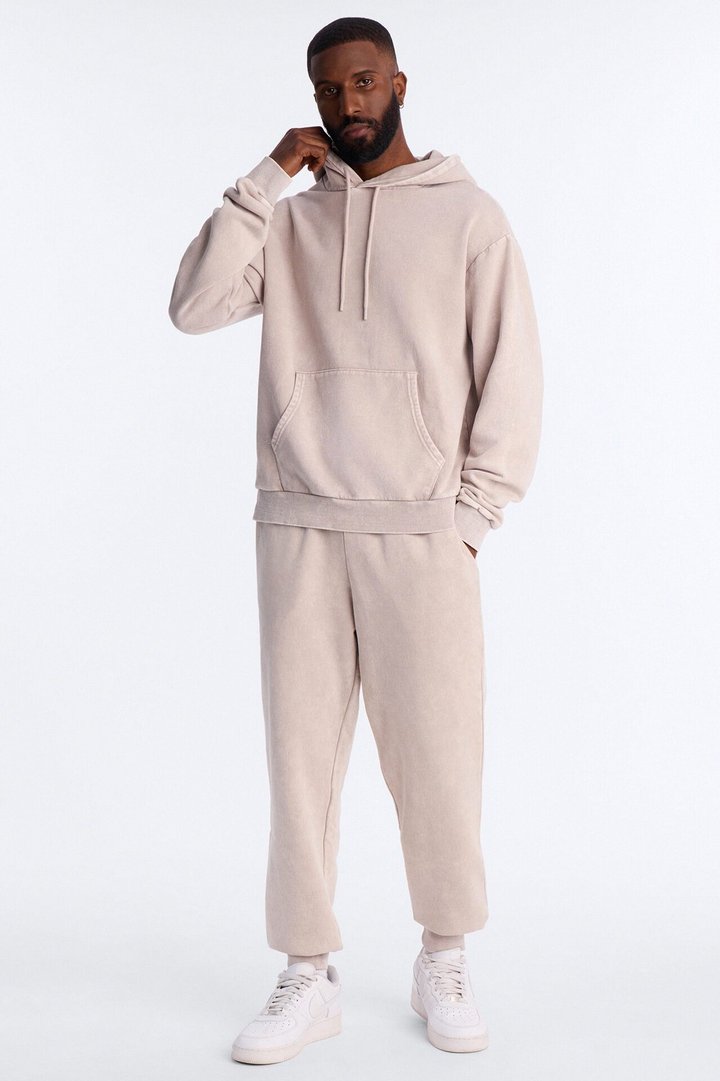 On The Go Washed Hoodie - Taupe