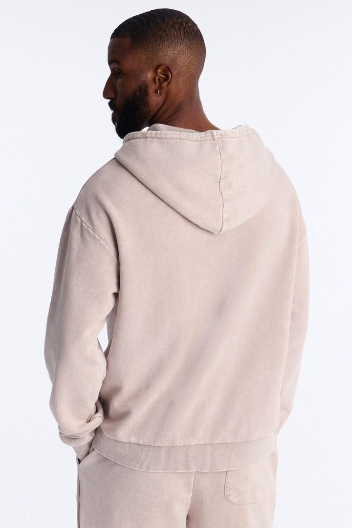 On The Go Washed Hoodie - Taupe