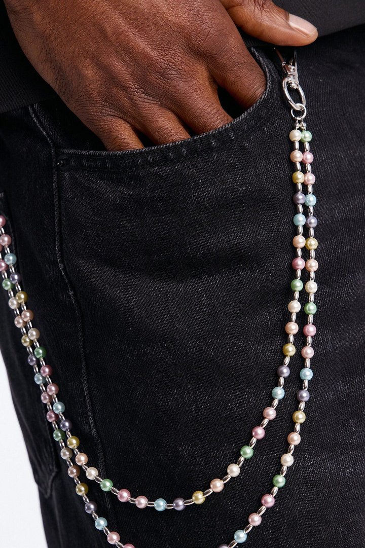 Aurora Pearl Pant Chain - Multi Color