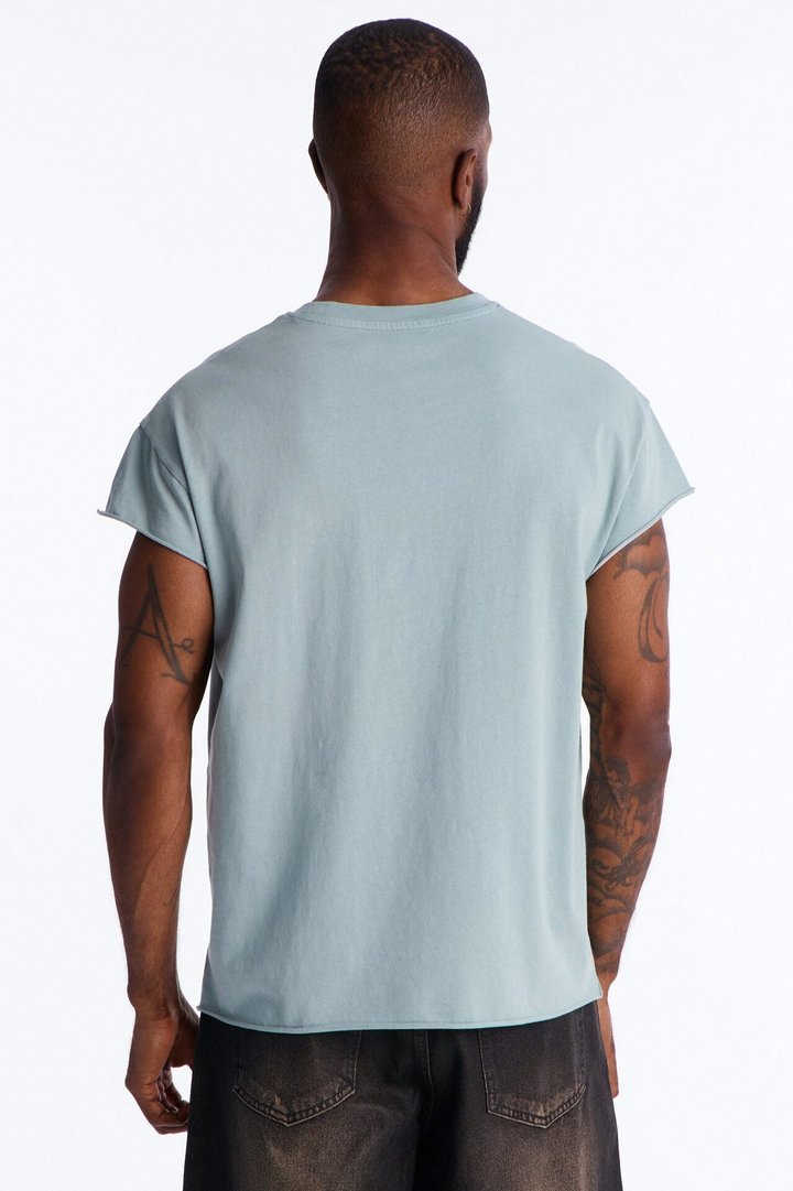 Tokyo Champs Vintage Muscle Tee - Light Blue