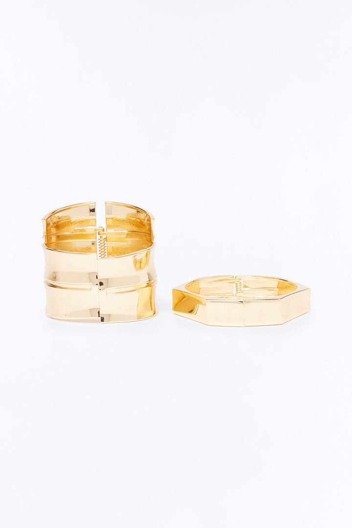 Up To Something 2 Piece Bracelet Set - Gold