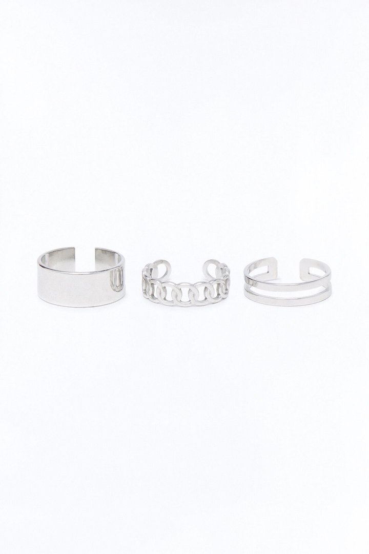 Syndicate Disorder Ring Set - Silver