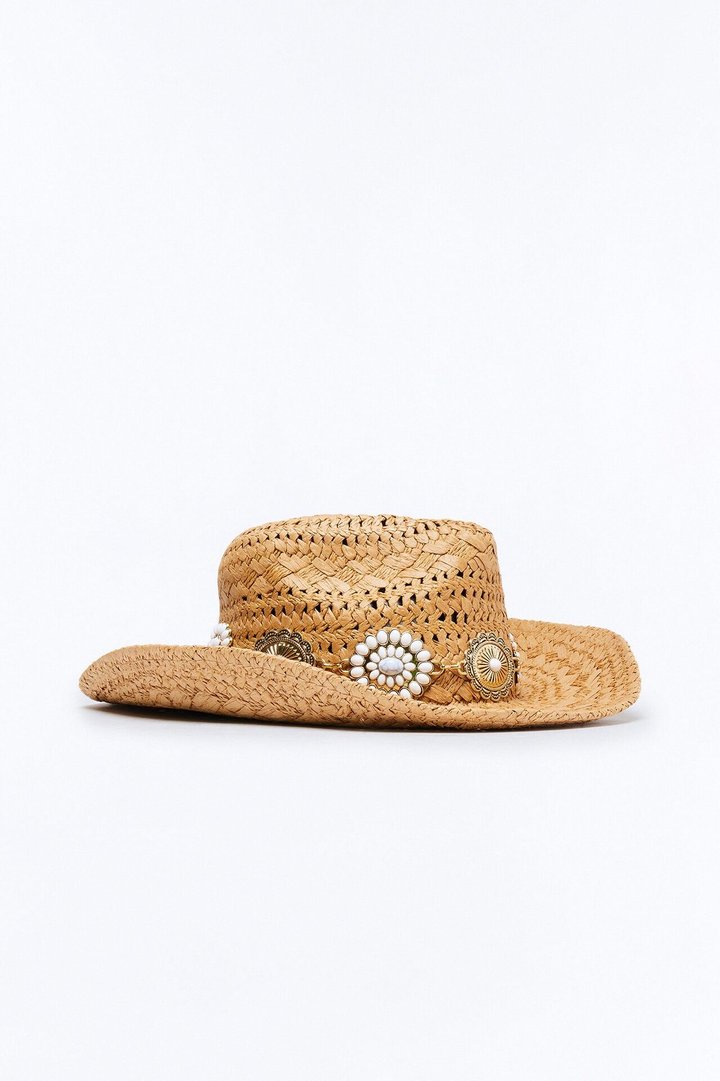 Rodeo Jewels Straw Cowboy Hat - Natural