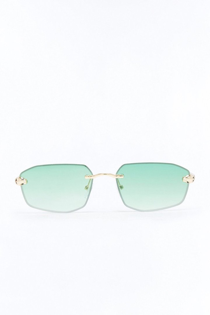 Set Me Free Sunglasses - Gold/Green