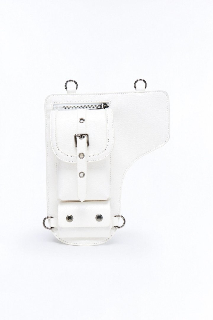 The Outlaw Faux Leather Belt Bag - Ivory