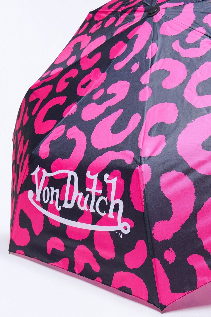 Von Dutch Cheetah Umbrella - Pink/combo