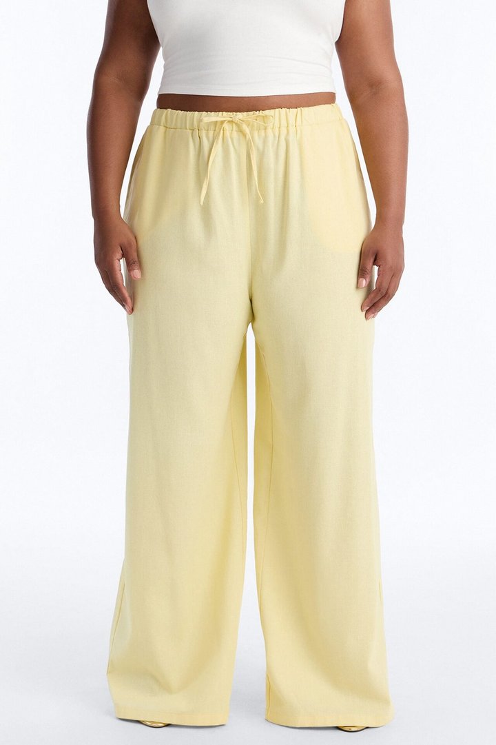 Beach Walks Linen Pant - Butter Yellow