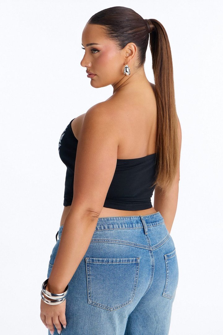 Von Dutch Rocker Tube Top - Black