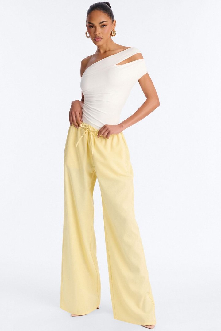 Beach Walks Linen Pant - Butter Yellow