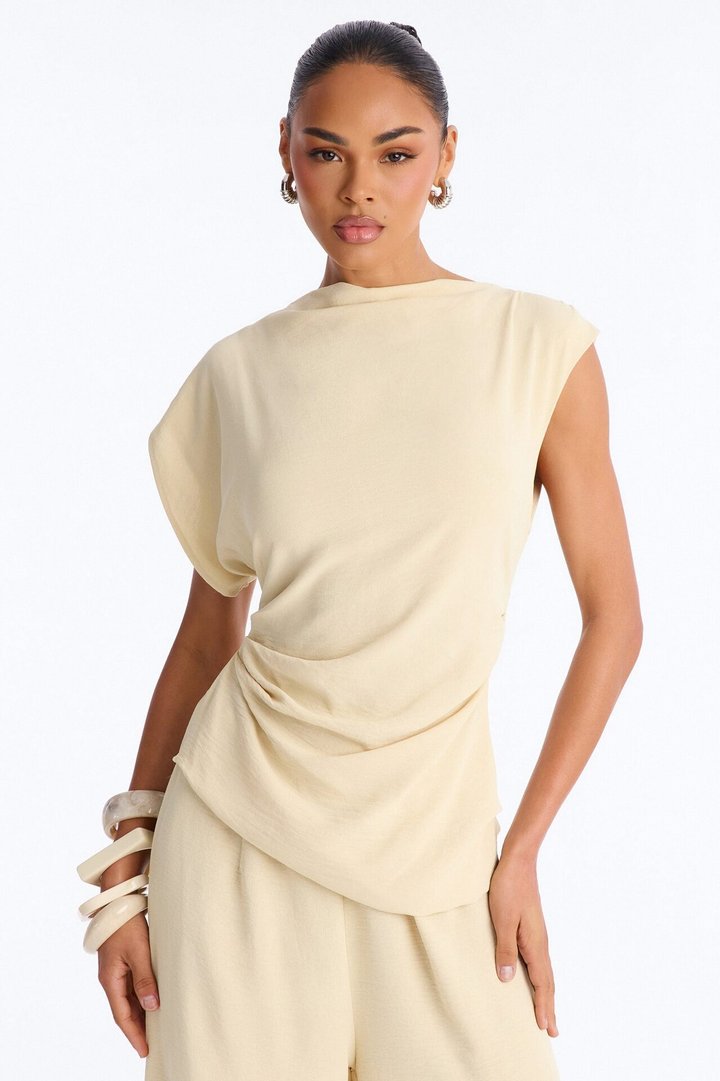 Best Influence High Neck Jumpsuit - Butter Yellow