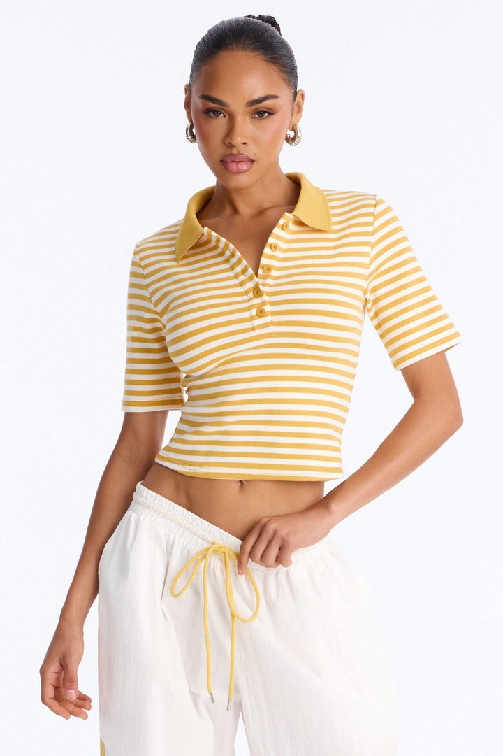 Nellie Stripped Shirt - Yellow/combo