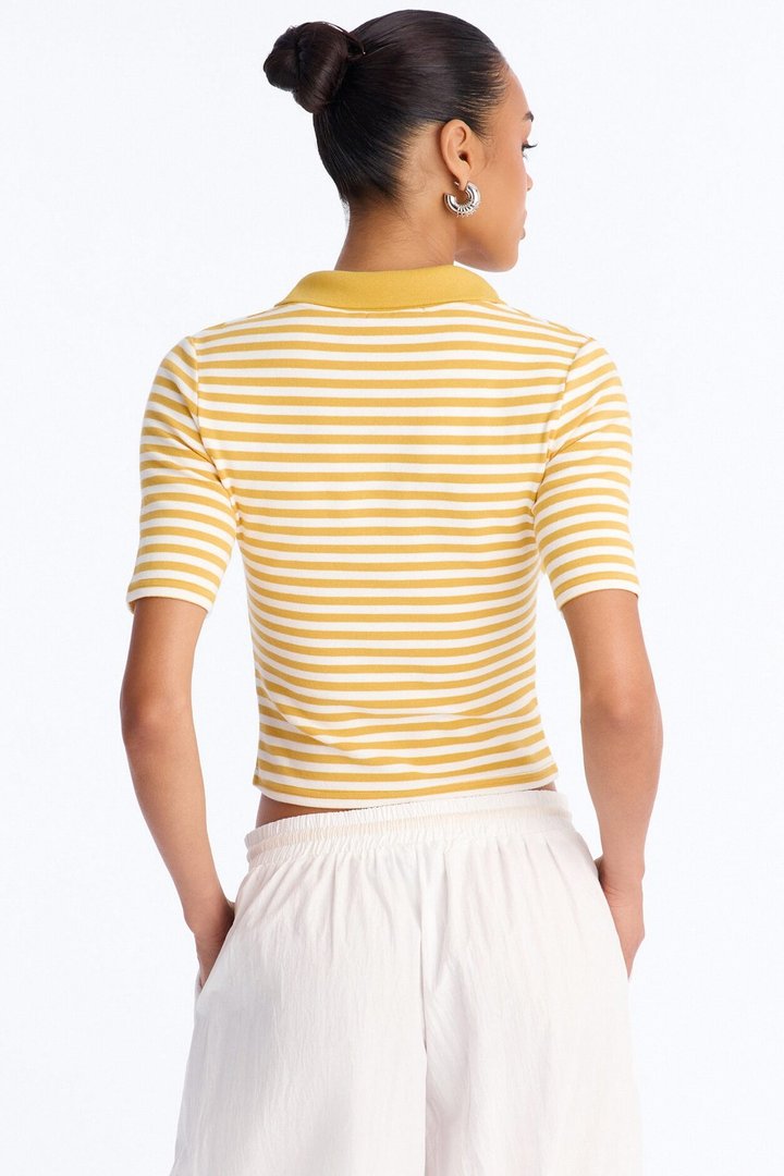 Nellie Stripped Shirt - Yellow/combo