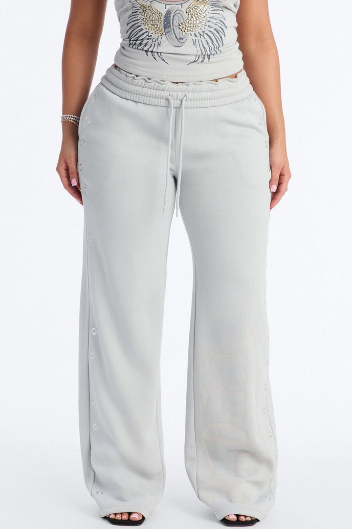 Von Dutch Rocker Wide Leg Pant - Grey