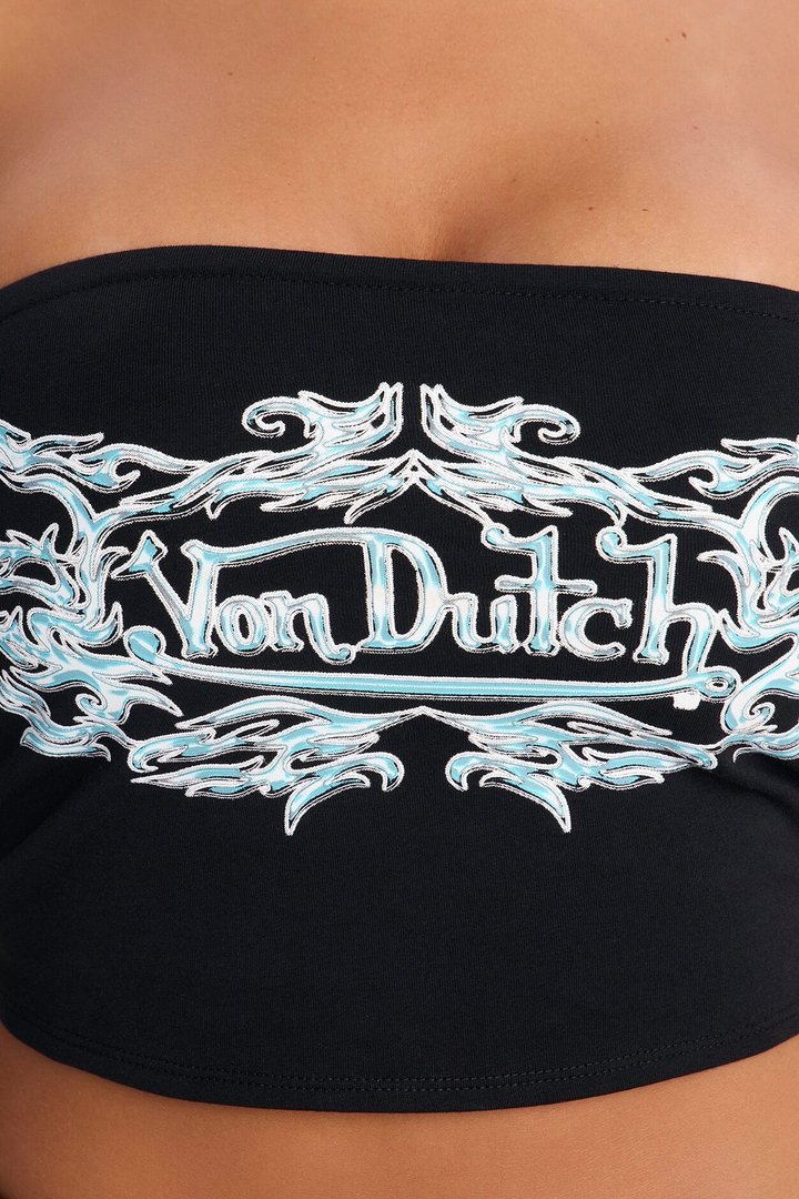Von Dutch Rocker Tube Top - Black