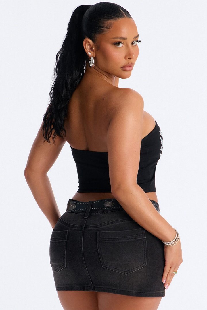 Von Dutch Rocker Tube Top - Black