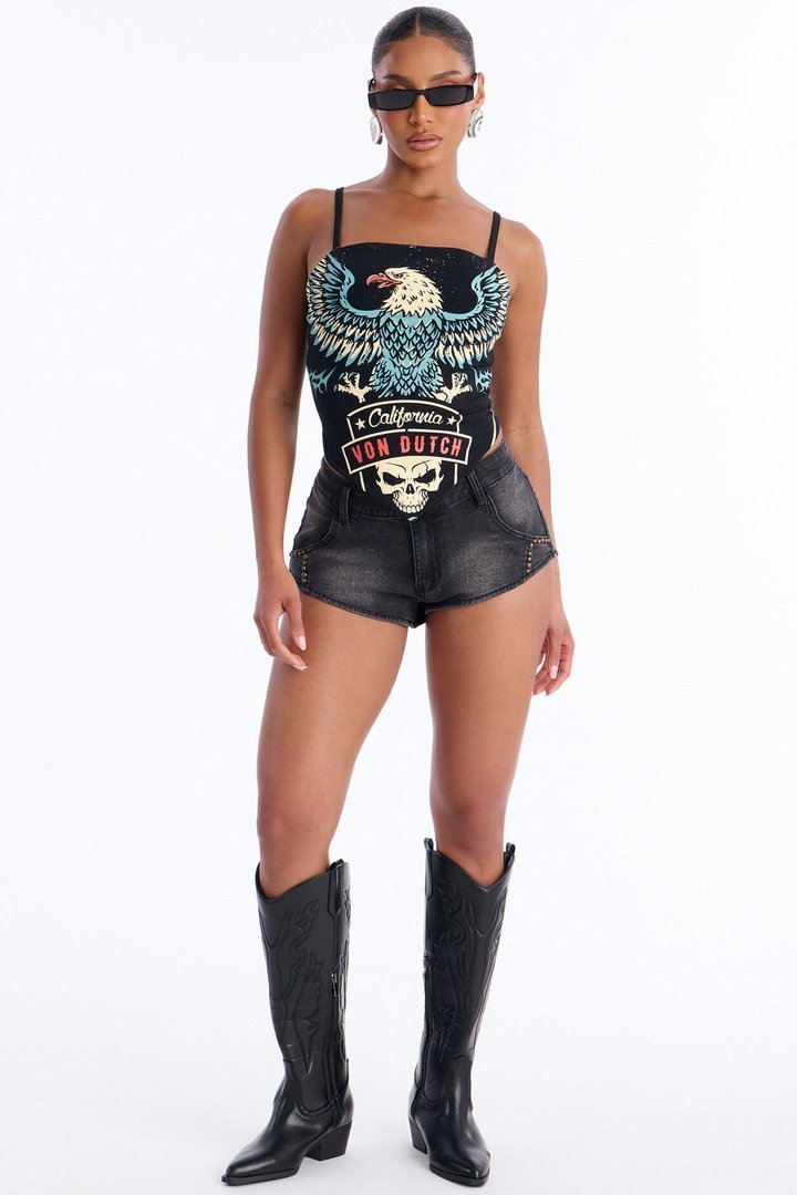 Von Dutch Rocker Eagle Tank - Black