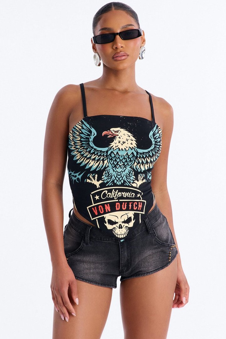 Von Dutch Rocker Eagle Tank - Black