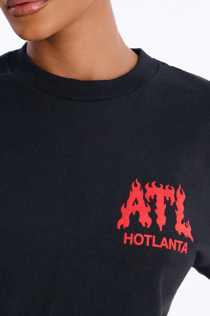 Hotlanta Front And Back Graphic Tee - Black