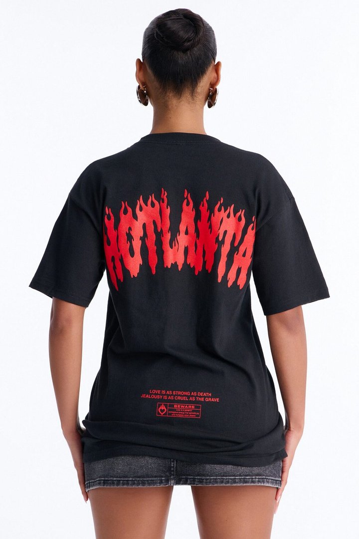 Hotlanta Front And Back Graphic Tee - Black