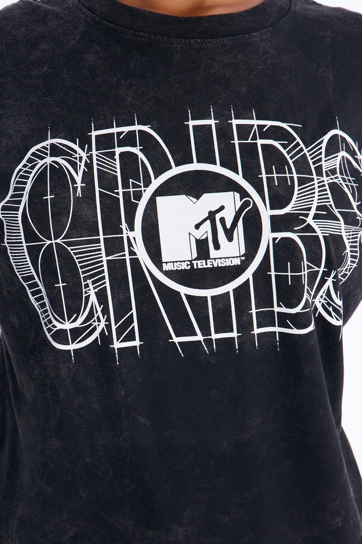 Cribs Oversized Washed Tee - Black Wash