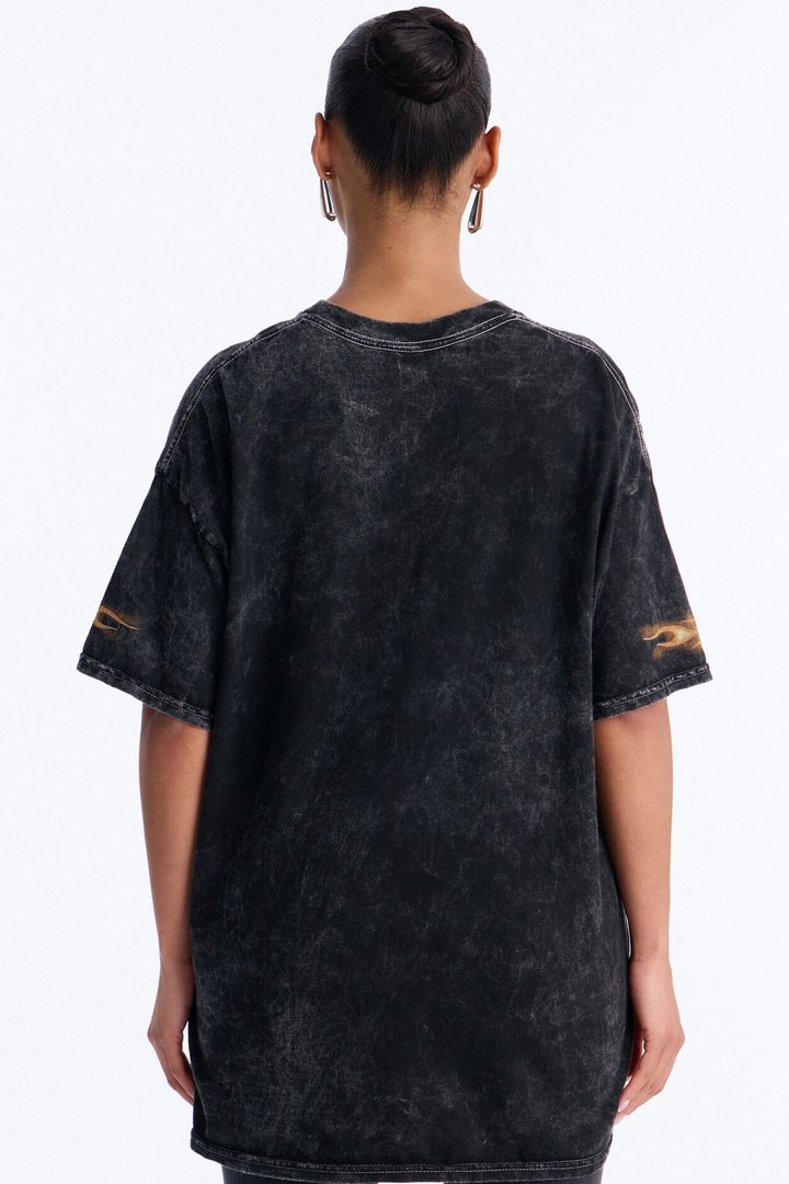 Wild Roots Washed Tee - Black Wash