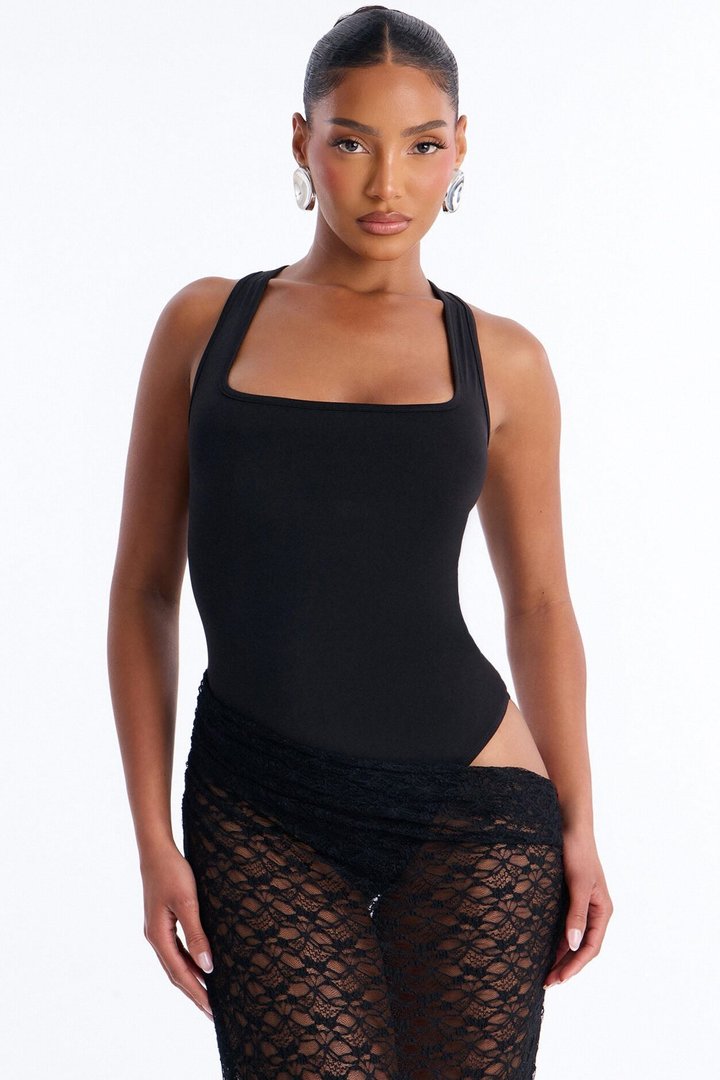 Alyx Sheer Lace Maxi Dress - Black