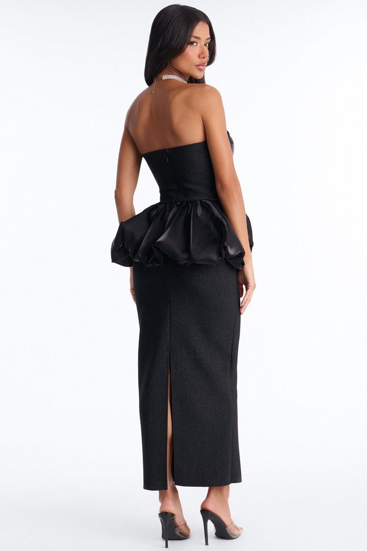 Camera Ready Bubble Bandage Gown - Black