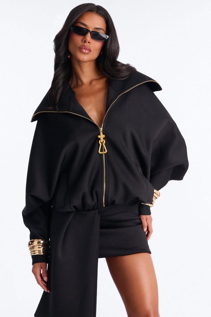 The Gold Standard Scuba Mini Dress - Black
