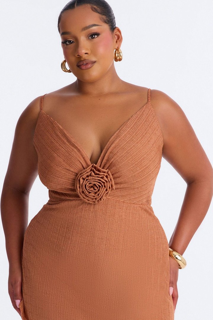 Fiona Draped Wide Leg Jumpsuit - Bronze