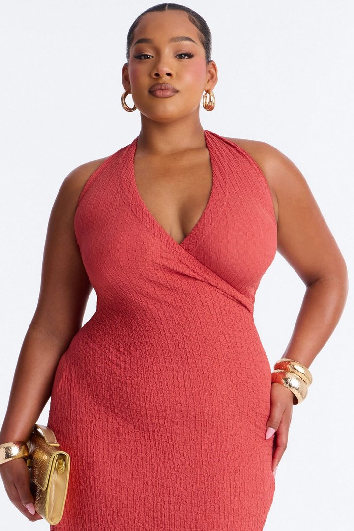 Alinna Halter Maxi Dress - Marsala