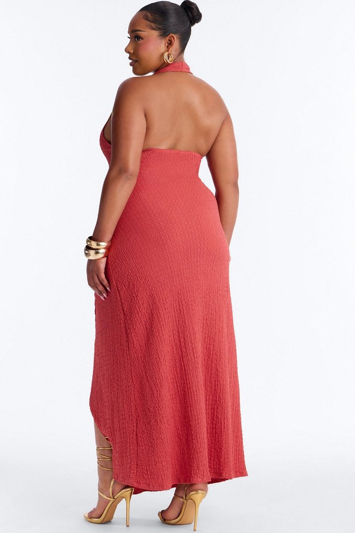 Alinna Halter Maxi Dress - Marsala