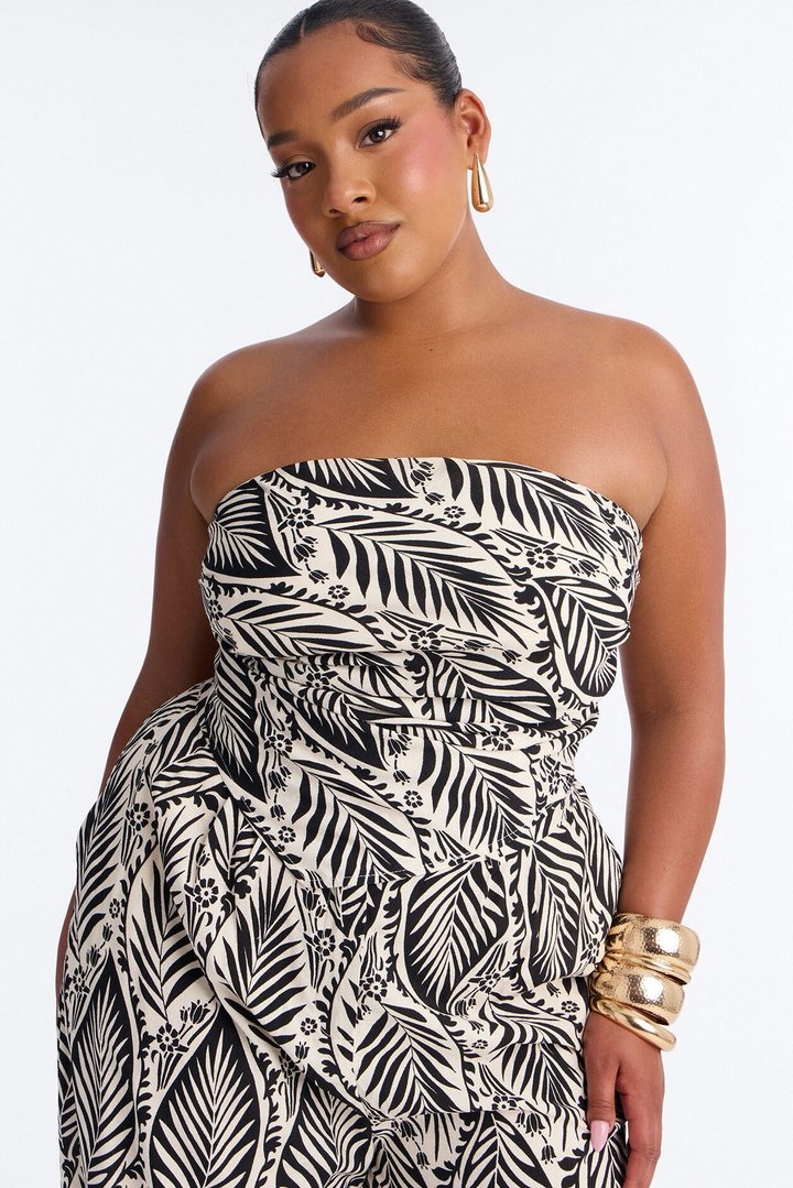 Nadine Scarf Top And Pant Set - Black/combo