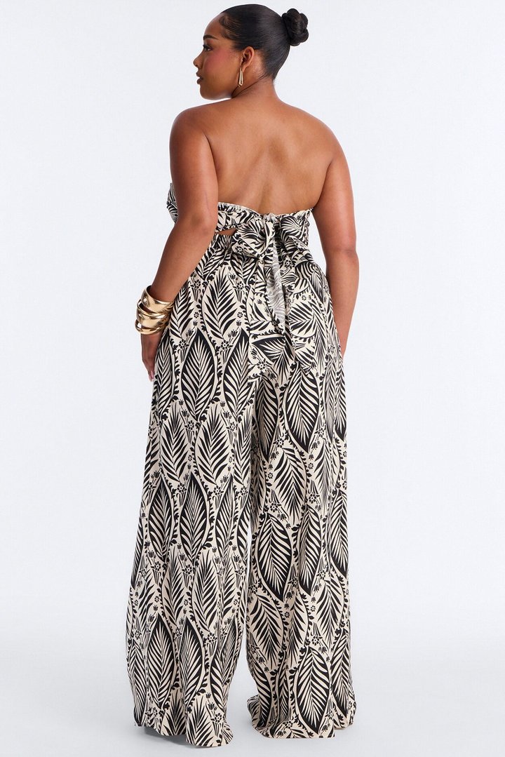 Nadine Scarf Top And Pant Set - Black/combo