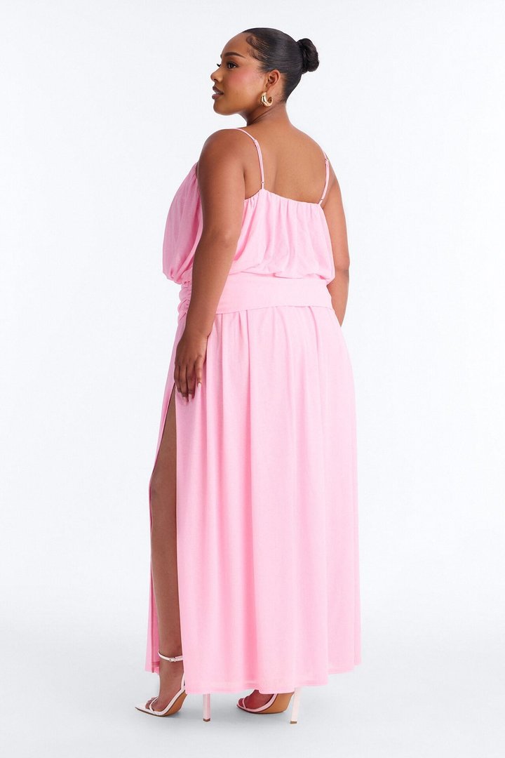 Quiet Confidence Flowy Maxi Dress - Bubblegum Pink