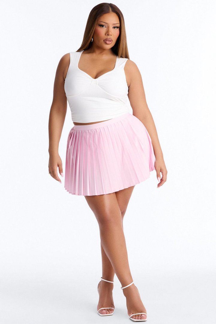 Sharon Pleated Skort - Light Pink