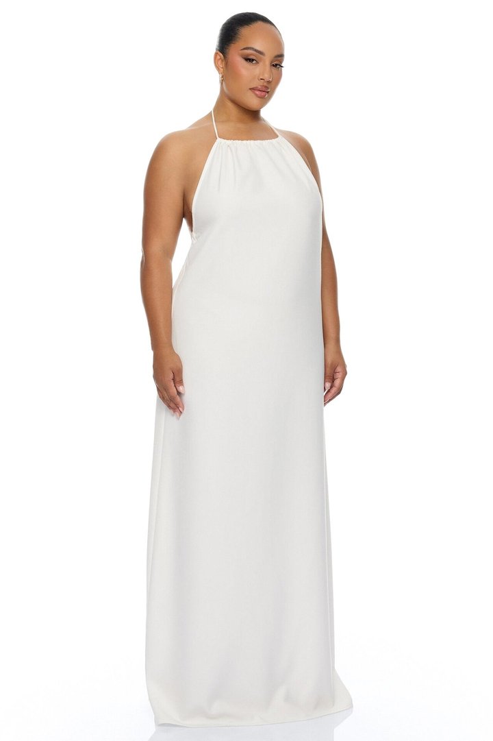Zelara Backless Maxi Dress - White